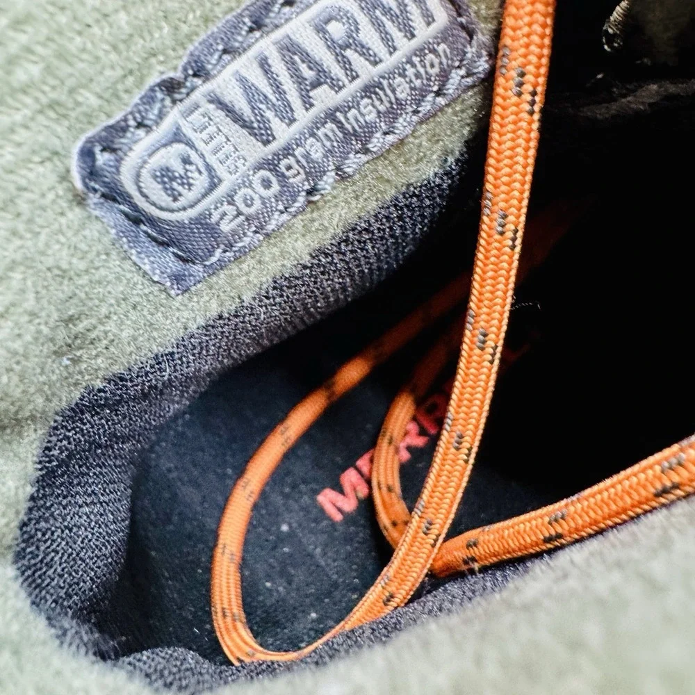 Merrell Thermo Snowdrift Mid Shell boots Mens 8 Green Waterproof snow winter NEW
